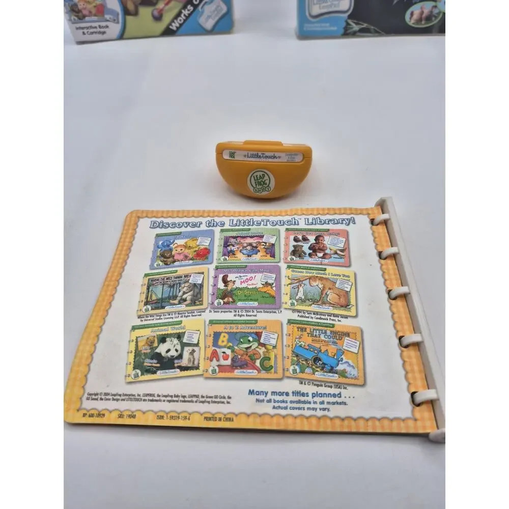 Leap Frog Little Touch Pink Leap Pad with Pillow, 5 Books and Cartridges Tested